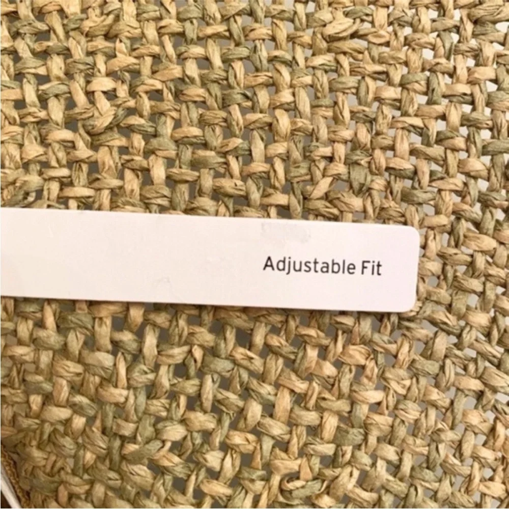 NEW Nordstrom Floppy Straw Sun Hat Natural Combo